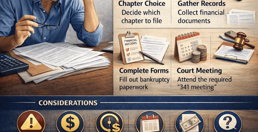 how to file bankruptcy without a lawyer